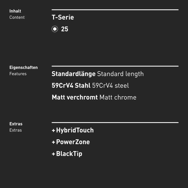 TORX® T-Handle Screwdriver TX25, with HybridTouch - Made in Germany