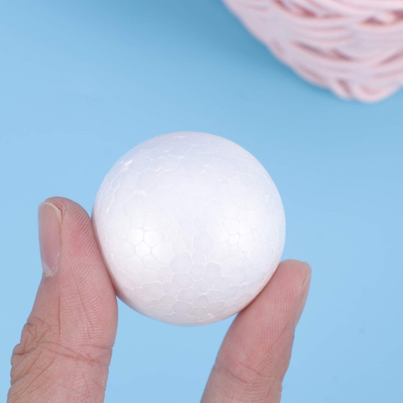 EXCEART 100 Pieces Polystyrene Balls White Solid Balls Craft 4