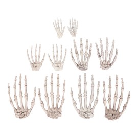 Yardwe Manos De Esqueleto Halloween - 10 Piezas Realistas De PláStico De Mano Accesorios De Fiesta para DecoracióN De Halloween Y Escenarios Espeluznantes
