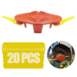 QuickLoad: WA0010 WA0004 Double Serrated Blade Head Compatible with Worx Grass Trimmer WG157E WG163E WG154E WG169E, Can Replace WA0010 WA0004 WA0004.1 Thread Spool WA6531 Cap, Pack of 20