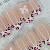 Pink Leopard Handmade Nail Tips - Oval XL / 핑크