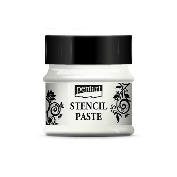 Pentart Stencil Paste 50ml Silver, Mixed