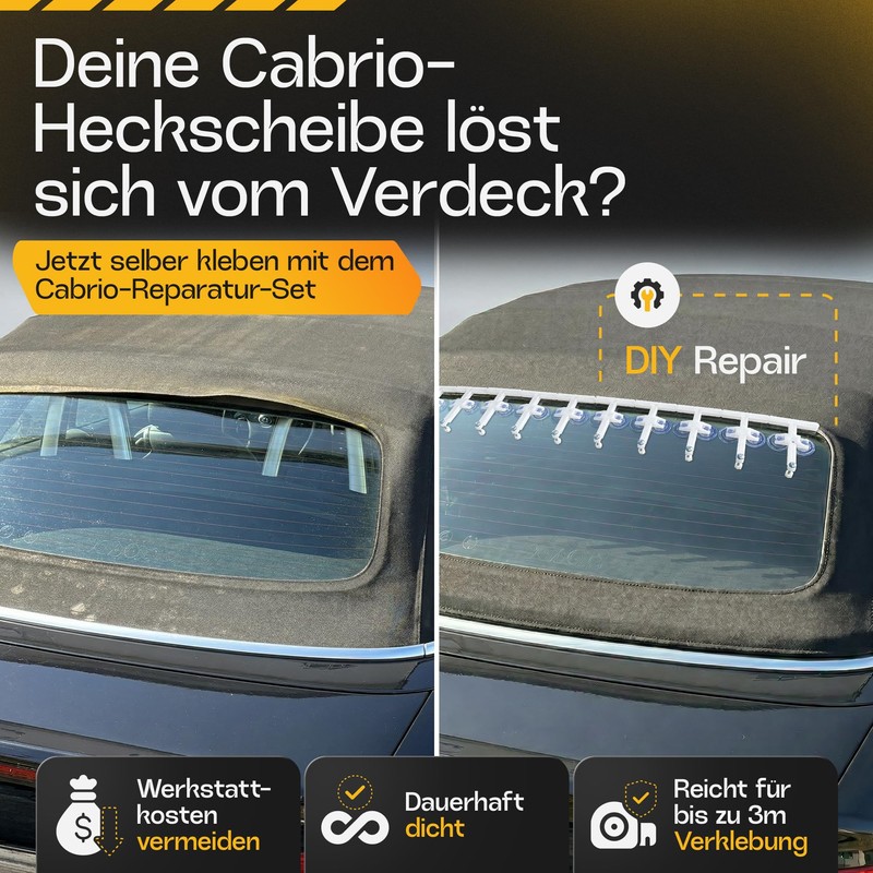 Convertible Hood Window Repair Kit Rear Window