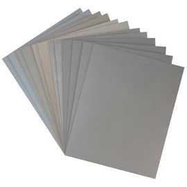 IROKCAKPT Water Resistant Paper Set, 1000, 1500, 2000, 3000, 5000, 5 Types, 3 Sheets Each, Set of 15, 9.1 x 11.0 inches (230 x 280 mm), For Sandpaper, Car, Metal Polishing, Woodworking, DIY Work