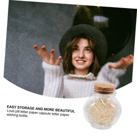 Ciieeo Fluorescent Message Capsule Drift Bottle DIY Paper Notes for Valentine Day Birthday Mother Day for Love Letters and Wishing Bottles