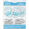 12" It's A Boy Blue Confetti Balloons, 6ct