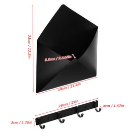 Metal Mail Envelope Holder Wall Mounted Hanging Envelope Decor Mail Organizer Holder and a Row Hook for Home Or Office