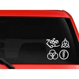 3LEGENDS LLC Led Zep. Cover Logo Symbols Rock Music Legends Decal Sticker 6" White