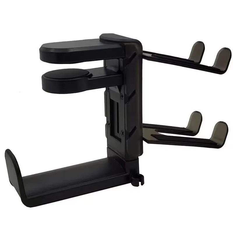 2-in-1 Headphone and Controller Holder for Gaming Desks – Rotating