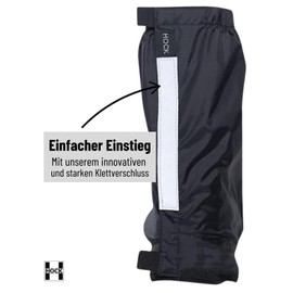 Hock Bicycle Rain Boot Cover Gaiters with Reflectors Unisex – Ankle Length Gaiters Overshoes 100% Waterproof – Bicycle Rain Cover for Men and Women, black