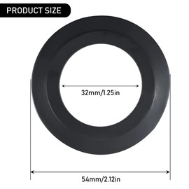 HORREX Pack of 6 Seal Strainer Basket Sink Drain Seal Washbasin Seal, Inner Diameter 32 mm, Outer Diameter 54 mm for Strainer Basket Plug Valve Plug Chain Tubs, Shower Spouts