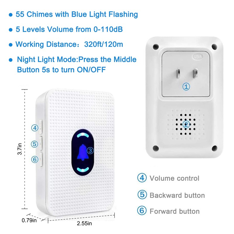 Daytech Wireless Caregiver Pager Call Button Elderly Nurse Alert System