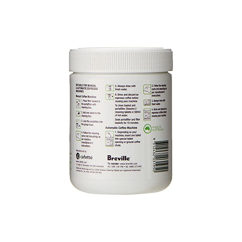 Breville Eco Coffee Residue Cleaning Tablets (40 Pack), BES013CLR