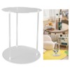 Clear Acrylic Plant Stand Round Top Corner Holder Planter Flower