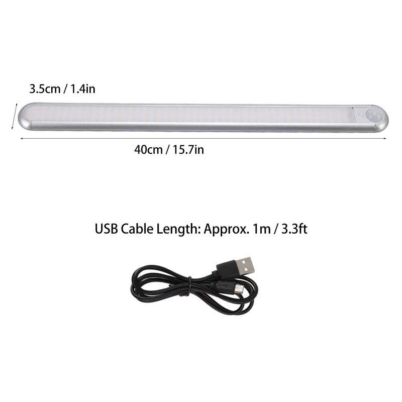 LED Human Sensing Cabinet Light USB 3 Color Temperature Strip
