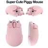 Wireless Mouse Pink Cute Pig Design Bluetooth Dual Mode Portable