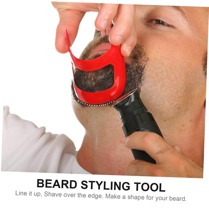 NOLITOY 2pcs Beard Modeling Ruler Shaving Template Men Beard Shaping