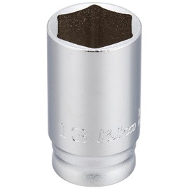 Koken Z-EAL 6.35 mm Insert, 6-Point Semi-Deep Socket, 13 mm, 2300XZ13