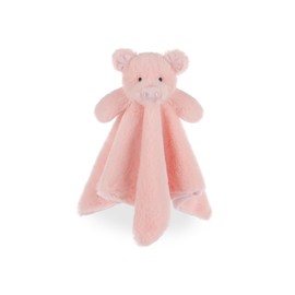 Apricot Lamb Smart Pig Cute Comforter Soft Loveys for Baby Boy and Girl, Security Blanket for Babies, Infant and Toddlers, Pink 14 Inches