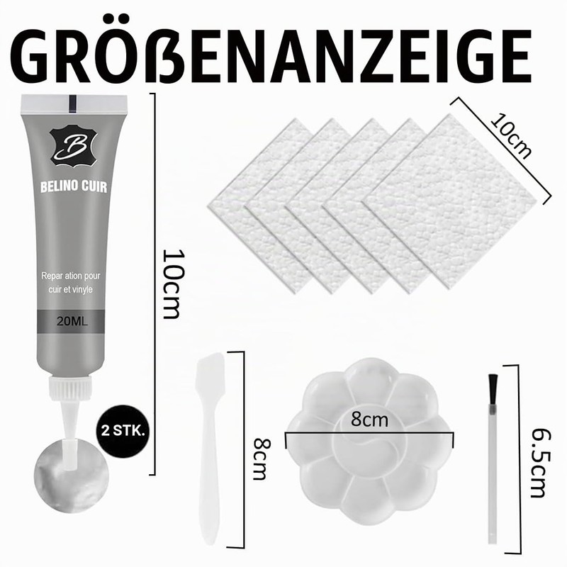Leather Repair Kit Grey (2 Tubes) - Faux Leather Repair