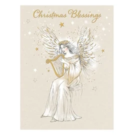 Regal Publishing Christmas Card Open Religious Angel - 8 x 6 inches