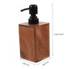 Mikinona Refillable Pump Bottle Press Pump Empty Lotion Bottle Walnut
