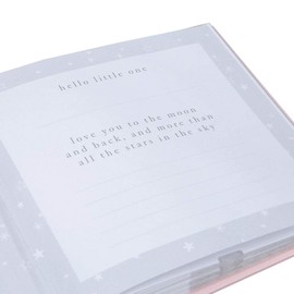 Widdop New Baby 50 6'x4' Photo Album with Silver Teddy Attachment - Beautiful Baby Girl