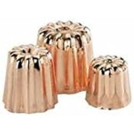 De Buyer Industries 6820.35 Small Mould for Cannelle from Bordeaux Tinned Copper 3.5 cm Diameter