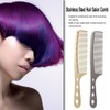 Anself Stainless Steel Hair Comb Hairdressing Steel Comb Hair Cutting