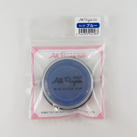 Taiyo Tomer APP50-30 All Purpose Pad Stamp Stand, Round, 2.0 inches (50 mm), Quick Drying, Oil-based Pigment, Blue