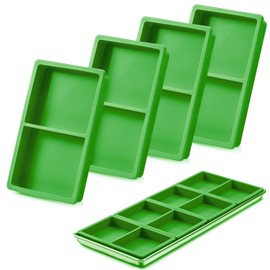 Silicone Tray Dividers for Harvest Right Freeze Dryer Medium and Small Trays, Silicone Food Molds for Harvest right freeze dryer accessories, 4 pcs Green silicone food freezer tray