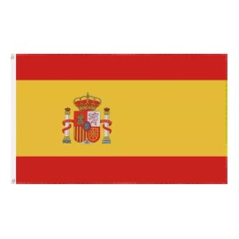 Bandera De España Grande 90 Cm X 150cm Spain Flag Tela De Poliéster Color Vivo Resistente Con Ojales Bandera Española