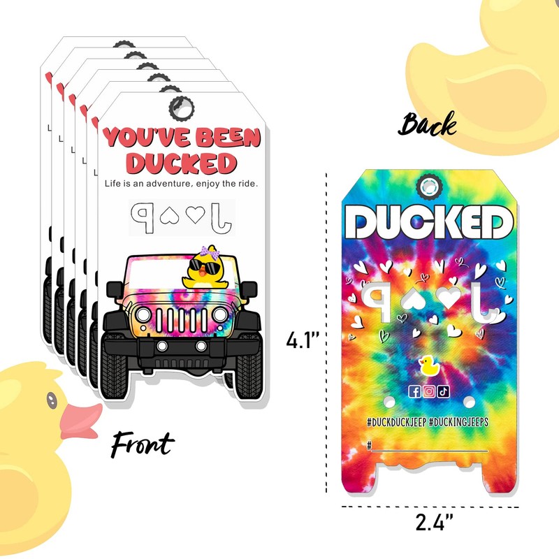 You've Been Ducked, Duck Tags, Cute Pink Duck Tags, Duck