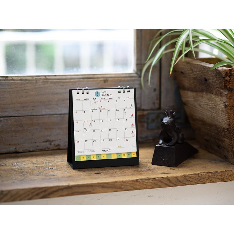 Midori 31311006 2025 Calendar Tabletop S Uncle Pattern