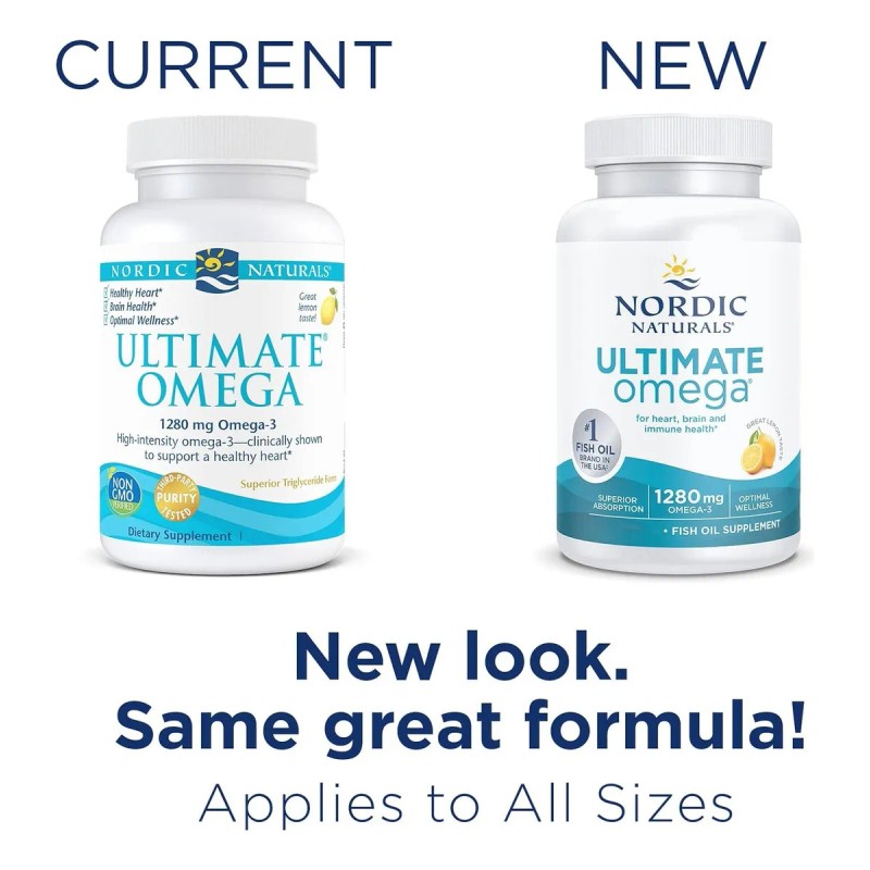 Nordic Naturals Suplemento Ultimate Omega, 1280 Mg de Omega, 120