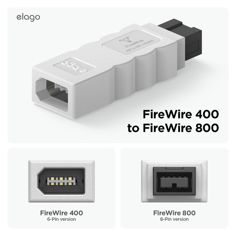 elago FireWire 400 to 800 Adapter Compatible with Mac Pro,