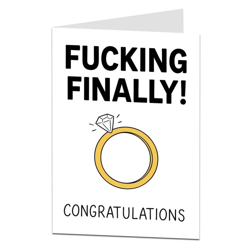 LimaLima Engagement Card For Couples Funny Finally Design For Friends