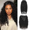 Cecycocy Burmese Curly Clip in Hair Extensions Clip in Human