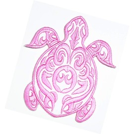 Pink Thailand Turtle Animal Sea Stickers Turtle Embroidered Patches Superhero Comics Children Kids Cartoon Patch Applique for Clothes Great as Happy Birthday Gift (06)