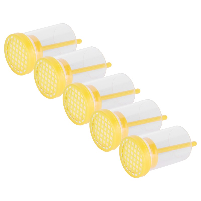 5Pcs Queen Bee Marking Bottle Catcher Cage Tube Lightweight Plastic