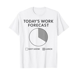 Funny Coworker Office Work Forecast for Sarcastic Boss Gag T-Shirt