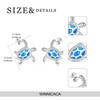 WINNICACA Sea Turtle Earrings Sterling Silver Turtle Jewelry Created Blue