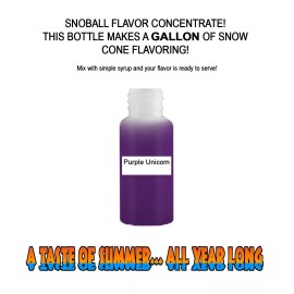 SUMMER SNOW ENTERTAINMENT PURPLE UNICORN SYRUP MIX Snow CONE/SHAVED ICE Flavor GALLON CONCENTRATE #1