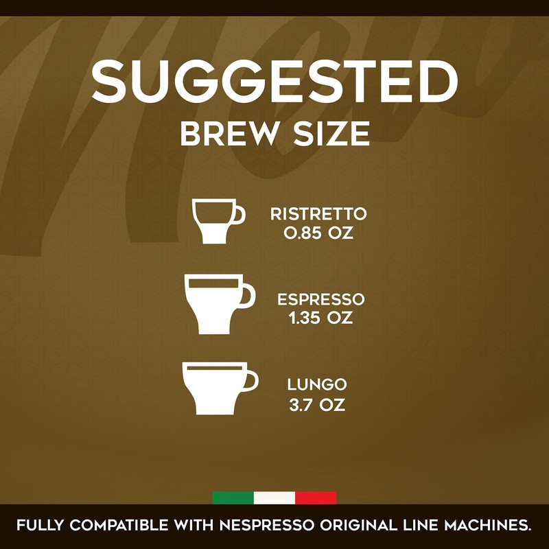 ESPRESSO ITALIA 100 Aluminum Capsules Compatible with Nespresso Original Lines