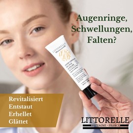 Organic Eye Cream 30 ml - 99% Natural Cosmetics - with Organic Barley, Cornflower and Chamomile Water, Aloe Vera, Sensitive Eye Care Against Dark Circles, Bags, Wrinkles, Swelling - Made in France