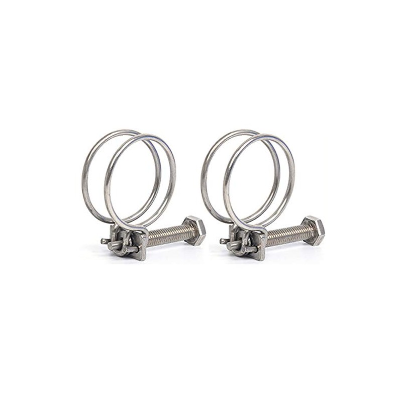 Double Wire Adjustable 304 Stainless Steel Hose Clamps for 13-16mm
