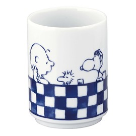 Peanuts SN82-327 Snoopy Dyed Tea Cups, Checkered Matsu, 10.1 fl oz (300 ml), Diameter Approx. 3.0 x 3.9 inches (7.5 x 10 cm), Lucks, Japanese Tableware, Goods, Miscellaneous Goods, Yamaka Shoten