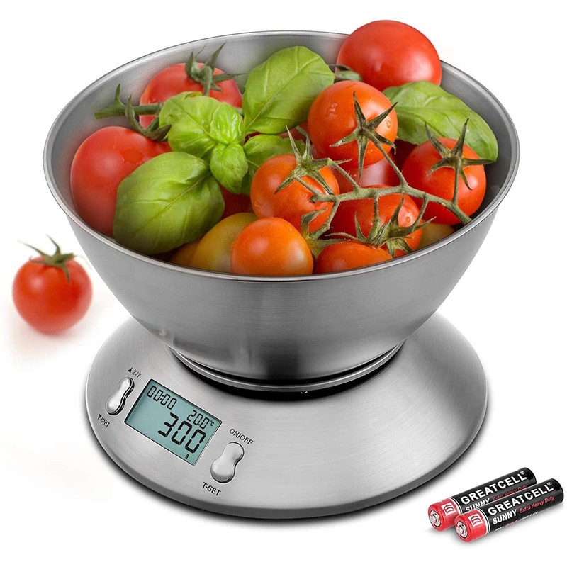 Electronic Kitchen Scales, Uten Kitchen Digital Scale with Detachable Stainless