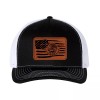 Richardson Trucker Hat Baseball Cap Mexican American Flag Leather Patch