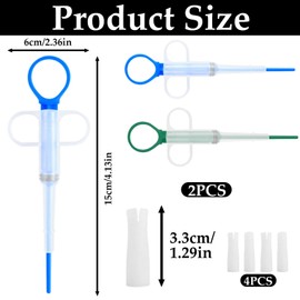 Fonyiunce Pack of 3 Pill Dispenser Cat, Pill Assist Cat, Reusable Pusher Syringe with Safety Soft Tip, Tablet Feede, Medication Feeder Pet, for Pet Care